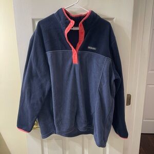 Columbia Coral and Navy Fleece Jacket